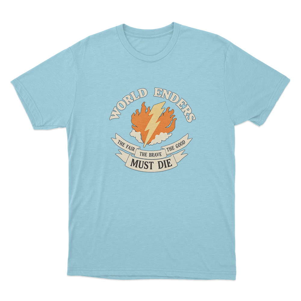 World Enders Unisex T Shirt Sky Blue World Enders Unisex T Shirt Sky Blue